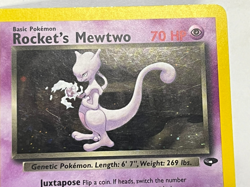 1999 Pokemon Gym Challenge Rocket's Mewtwo Holo Card # 14/132 MP - Image 4