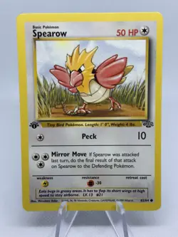 🍀 Spearow 1st Edition Non Holo Foil - Pokemon 1999 Set Vintage Card 62/64 (#1) - Image 1
