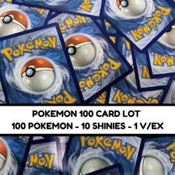 100x Pokemon Card Bundle TCG 100% Genuine Pokemon Cards Includes Shinies - Image 1