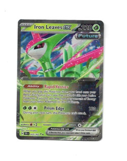 Pokemon TCG Iron Leaves EX 025/162 Double Rare Foil Card NM - Image 1