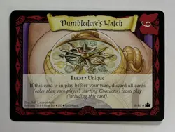 Harry Potter TCG Trading Card Game DUMBLEDORE'S WATCH Rare Unplayed - Image 1