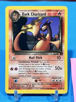 Pokemon TCG Dark Charizard 21/82 Halo Rare Card Near Mint Or BetterU - Image 1
