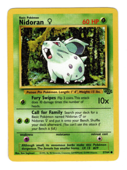 Nidoran 57/64 Common Jungle Set Pokemon Card - Image 1