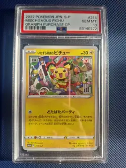 PSA 10 Pokemon Card Mischievous Pichu 214/S-P Promo GEM MINT Japanese - Image 1