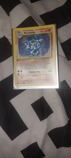 1999 Machamp 8/102, 1st Edition Holo Pokemon Card!, Great Condition And Vaporeon - Image 2