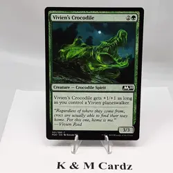 MTG - M20 - Vivien's Crocodile - #301 - Lightly Played - Image 1