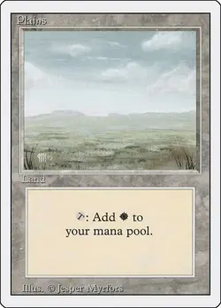 MTG - 3rd Edition - Revised - Plains #295 - Common - LP+ NM - Image 1