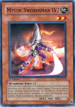 Mystic Swordsman LV2 - SD5-EN013 - Common - 1st Edition PL/MP Yugioh Starter Dec - Image 1