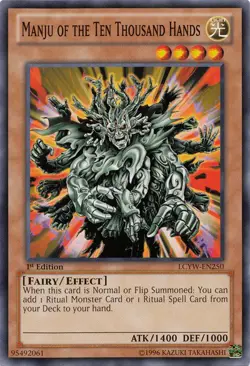 Manju of the Ten Thousand Hands - LCYW-EN250 - Common - 1st Edition NM Yugioh Le - Image 1