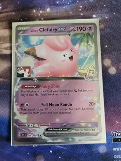 Lillie's Clefairy Ex Pokemon Prize Pack Series 7 Promo Pokemon Card NM/LP - Image 1