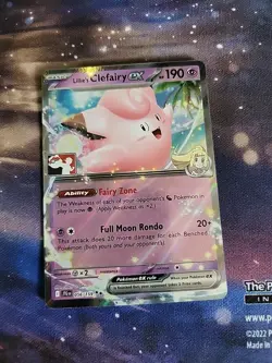 Lillie's Clefairy Ex Pokemon Prize Pack Series 7 Promo Pokemon Card NM/LP - Image 3