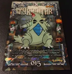 TYRANITAR Cracked Ice Holo 015 Prisma Trick Or Treat Halloween Full Art Card - Image 2
