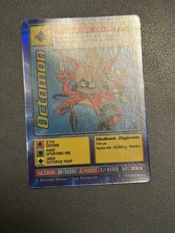 Digimon Card OCTOMON St-37S Digi-Battle Champion Level Holo Bandai 1999 - Image 3