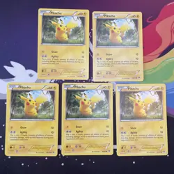 5 Pokemon TCG Pikachu 48/162 XY Breakthrough Common Regular Card - Image 1