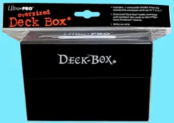 ULTRA PRO Oversized Black 3 Compartment Deck Box Card Storage Commander mtg ccg - Image 1