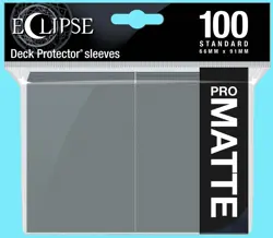 100 ULTRA PRO ECLIPSE MATTE SMOKE GREY DECK PROTECTORS Standard Card Sleeves ccg - Image 1