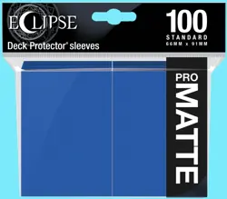 100 Ultra PRO Eclipse Pacific Blue Matte Deck Protectors Standard Card Sleeves - Image 1