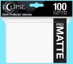100 ULTRA PRO ECLIPSE MATTE ARCTIC WHITE DECK PROTECTORS Standard Card Sleeves - Image 1