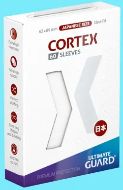 60 ULTIMATE GUARD CORTEX GLOSS WHITE JAPANESE SIZE Card SLEEVES Deck Protector - Image 1