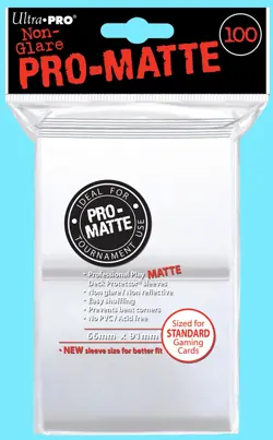 100 ULTRA PRO WHITE PRO-MATTE DECK PROTECTORS Standard Size Card Sleeves MTG - Image 1