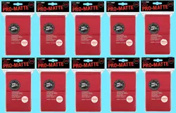 1000 ULTRA PRO RED PRO-MATTE STANDARD SIZE DECK PROTECTORS Card Sleeves MTG - Image 1