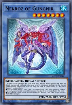 BLAR-EN077 Nekroz of Gungnir Ultra Rare 1st Edition Mint YuGiOh Card - Image 1