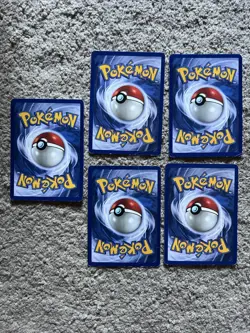Lot Of 5 Pokemon Cards Base Set Bulbassaur Squirtle Charmander Prof Oak Pokedex - Image 4