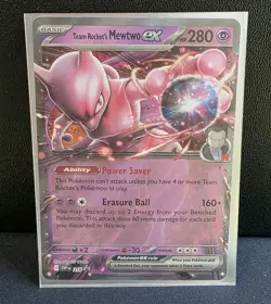 Pokemon Card Team Rockets Mewtwo Ex SVP 216 Destined Rivals Black Star Promo NM - Image 1