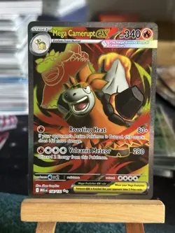 Mega Camerupt ex 156 2025 Pokemon Mega Evolution Full Art Ultra Rare Card NM+ - Image 1
