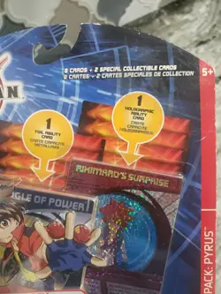 2008 Sealed Spin Master Bakugan Battle Brawlers 10 Card Power Pack Pyrus Foil Ho - Image 4
