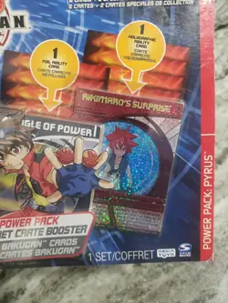 2008 Sealed Spin Master Bakugan Battle Brawlers 10 Card Power Pack Pyrus Foil Ho - Image 5