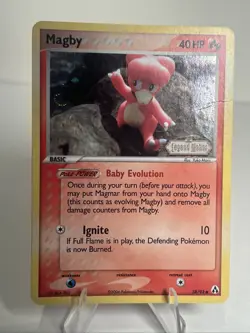DAMAGED Magby 58/92 Reverse Holo Legend Maker AUTHENTIC Pokemon Card - Image 2