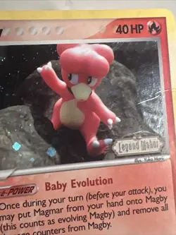 DAMAGED Magby 58/92 Reverse Holo Legend Maker AUTHENTIC Pokemon Card - Image 4