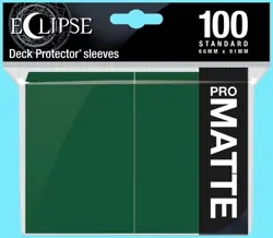 100 ULTRA PRO ECLIPSE MATTE FOREST GREEN Standard Size Card Sleeves Protectors - Image 1