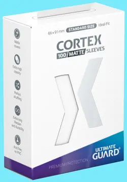 100 ULTIMATE GUARD CORTEX WHITE MATTE STANDARD SIZE Card SLEEVES Deck Protector - Image 1