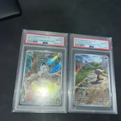 PSA 10 Meowth 192/SV-P Paldean Wooper 193/SV-P AR Set Pokemon Card Japanese - Image 2