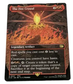 The Fire Crystal Borderless Final Fantasy Mtg Legendary Artifact Magic - Image 1