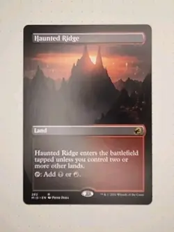 Haunted Ridge -Rare Borderless Full Art NM Midnight Hunt 2021 MID 282/277 MTG - Image 1