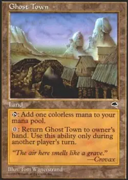 4x Ghost Town Light Play, English Tempest MTG Magic - Image 1