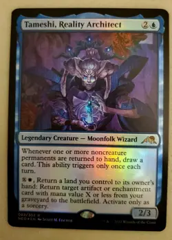 1x Tameshi, Reality Architect FOIL Kamigawa Neon Dynasty MTG NM - Image 1