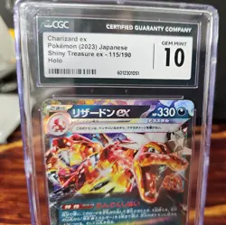 2023 CHARIZARD EX 115/190 SHINY TREASURE EX CGC 10 GEM MINT JAPANESE POKEMON - Image 2