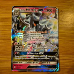 Alolan Ninetales GX 132/214 Holo Ultra Rare Lost Thunder Pokemon TCG - Image 1