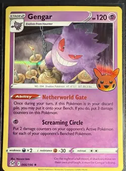 GENGAR 066/196 TRICK OR TRADE HALLOWEEN PROMO POKEMON (STAMPED HOLO, NM) - Image 1
