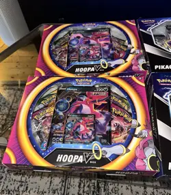 Pokemon TCG: Hoopa V Box x2 & 2x Pokemon Pikachu V box - In Hand - Image 3