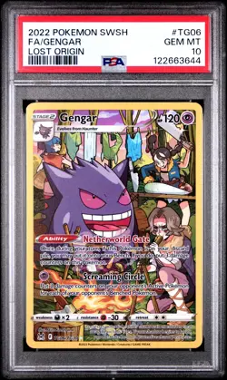 2022 POKEMON SWORD & SHIELD LOST ORIGIN #TG06 FULL ART/GENGAR PSA 10 - Image 1