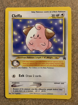 2001 CLEFFA BLACK STAR PROMO #31 POKEMON TCG NM - Image 1