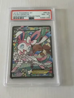 2016 Pokemon XY Generations Radiant Collection Sylveon EX Full Art #RC32 PSA 8 - Image 1