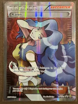 Pokemon - Karen - XY177A Alternate Art Holo Black Star Promo Excellent - Image 1