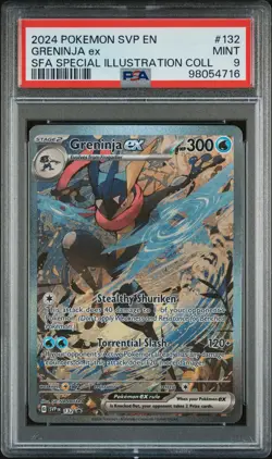 2024 POKEMON SVP EN-SV BLACK STAR PROMO #132 GRENINJA EX PSA 9 - Image 1