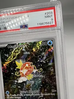 2023 POKEMON PAL EN-PALDEA EVOLVED ILLUSTRATION RARE #203 MAGIKARP PSA 9 - Image 3